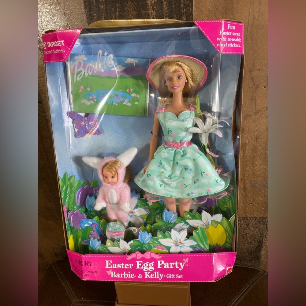 Easter Egg‎ Party Barbie & Kelly Doll Gift Set Target 1999 Mattel 25790 Vintage